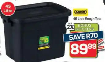 Pick n Pay Hypermarket ADDIS 45 Litre Rough Tote offer