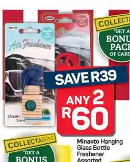 Pick n Pay Hypermarket Miniauto Hanging Glass Bottle Freshener Assorted offer