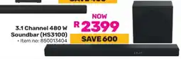 Game 3.1 Channel 480 W Soundbar (HS3100) offer