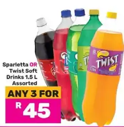 Game SPARLETTA or TWIST Soft Drinks offer