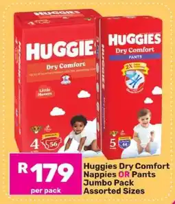 Game Huggies Dry Comfort Nappies OR Pants Jumbo Pack offer