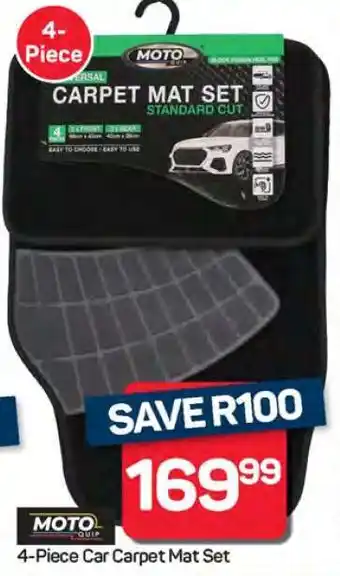 Pick n Pay Hypermarket 4-Piece Car Carpet Mat Set offer