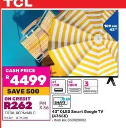 Game 43 QLED Smart Google TV (43S5K) offer
