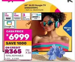 Game 60 QLED Google TV (60Q6600H) offer
