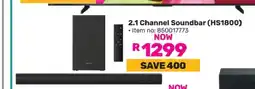 Game 2.1 Channel Soundbar (HS1800) offer