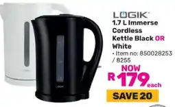 Game LÖGIK 1.7 L Immerse Cordless Kettle offer
