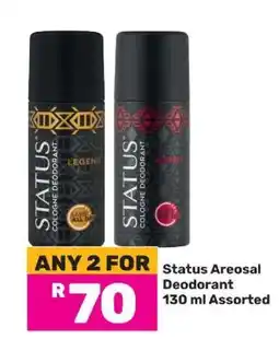 Game Status Areosal Deodorant offer