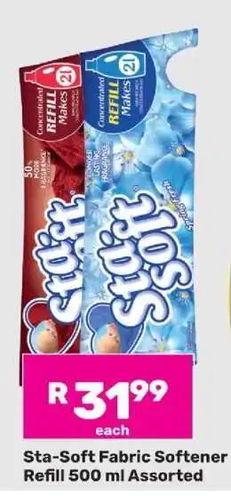 Game Sta Soft Fabric Softener Refill 500 ml Assorted offer