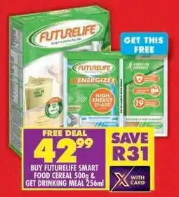 Shoprite FUTURELIFE Smart Food Cereal 500g & Get Drinking Meal 256ml offer