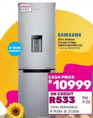 Game Samsung 321 L Bottom Freezer Fridge offer