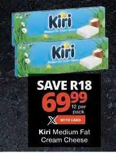 Checkers Kiri Medium Fat Cream Cheese offer