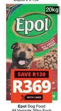 Checkers EPOL DOG FOOD offer