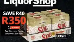 Checkers Sol Cerveza Cans offer