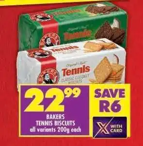 Shoprite Bakers Tennis Biscuits offer