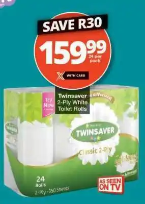 Checkers Twinsaver 2-Ply White Toilet Rolls offer