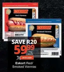 Checkers ESKORT RED/SMOKED VIENNAS offer