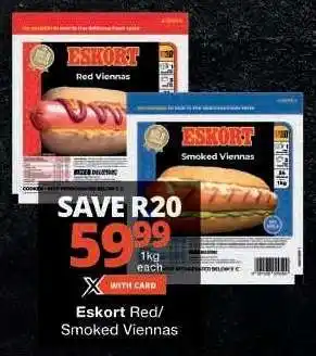 Checkers ESKORT RED/SMOKED VIENNAS offer