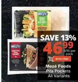 Checkers Mezé Foods Pita Pockets offer