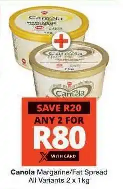 Checkers Canola Margarine/Fat Spread offer