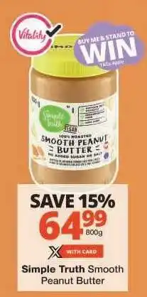 Checkers Simple Truth Smooth Peanut Butter offer