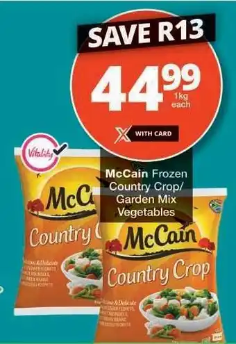 Checkers McCain Frozen Country Crop/Garden Mix Vegetables offer