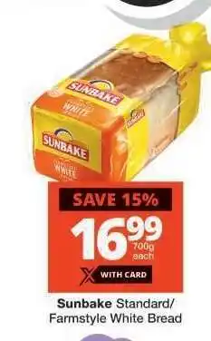 Checkers Sunbake Standard/Farmstyle White Bread offer