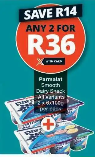 Checkers Parmalat Smooth Dairy Snack offer