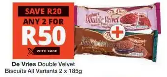 Checkers De Vries Double Velvet Biscuits offer