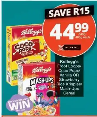 Checkers Kellogg's Cereal offer