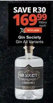 Checkers Gin Society offer