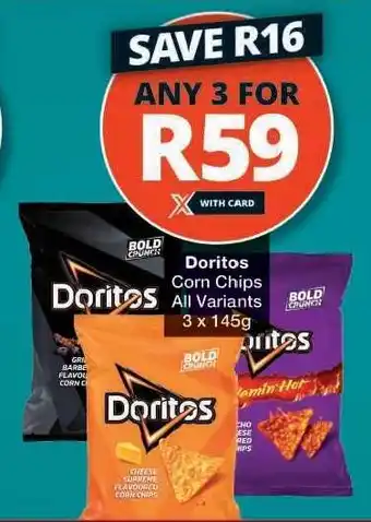 Checkers DORITOS CORN CHIPS offer