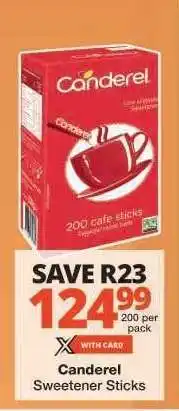 Checkers Canderel Sweetener Sticks offer