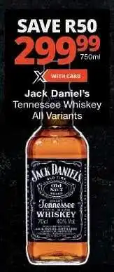 Checkers Jack Daniel's Tennessee Whiskey offer