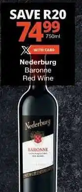Checkers Nederburg Baronne Red Wine offer