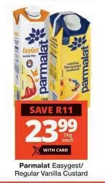 Checkers Parmalat Easygest/Regular Vanilla Custard offer
