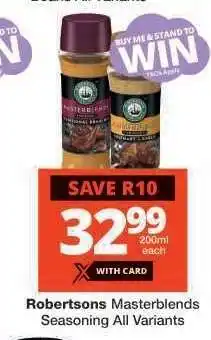 Checkers Robertsons Masterblends Seasoning All Variants offer