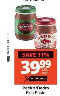 Checkers Peck's/Redro Fish Paste offer
