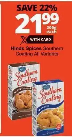 Checkers Hinds Spices Southern Coating All Variants offer