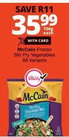 Checkers McCain Frozen Stir Fry Vegetables offer