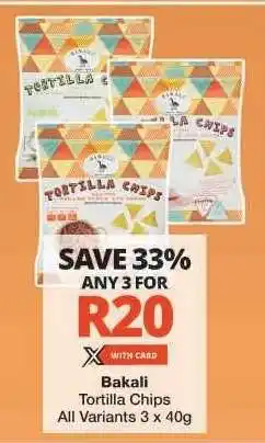 Checkers Bakali Tortilla Chips offer