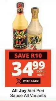 Checkers All Joy Veri Peri Sauce All Variants offer