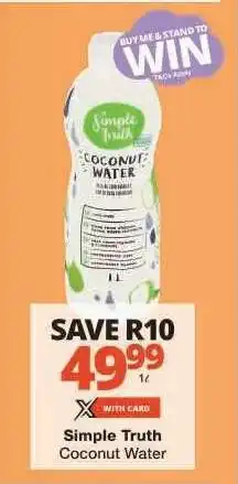 Checkers Simple Truth Coconut Water offer