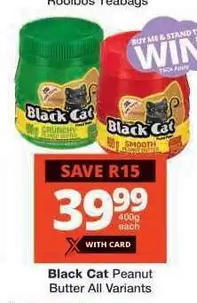 Checkers Black Cat Peanut Butter All Variants offer
