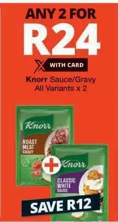 Checkers KNORR SAUCE/GRAVY offer