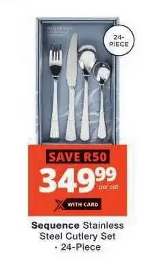 Checkers Sequence Stainless Steel Cutlery Set offer