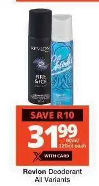 Checkers Revlon Deodorant offer