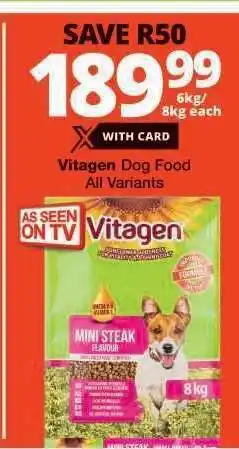 Checkers Vitagen Dog Food offer