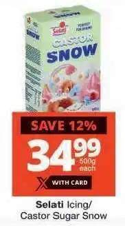Checkers Selati Icing/Castor Sugar Snow offer