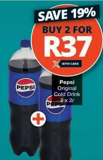 Checkers Pepsi Original Cold Drink offer