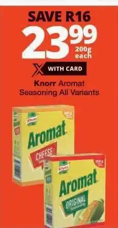 Checkers KNORR AROMAT SEASONING all variants offer